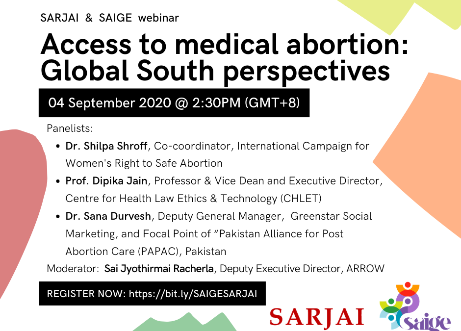 Access to medical abortion: Global South perspectives (Webinar Invite)
